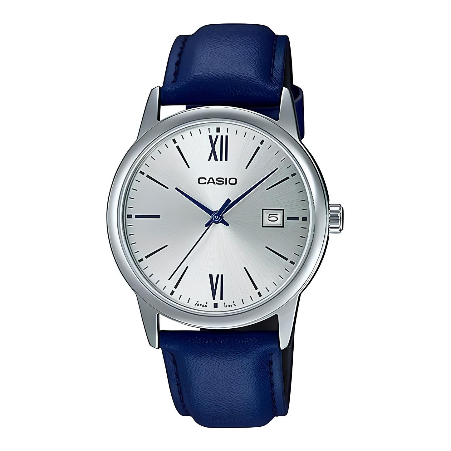 Reloj Mtp-V002l-2b3 Hombre Analogo Cuero