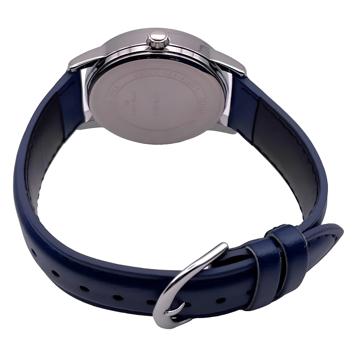 Reloj Mtp-V002l-2b3 Hombre Analogo Cuero