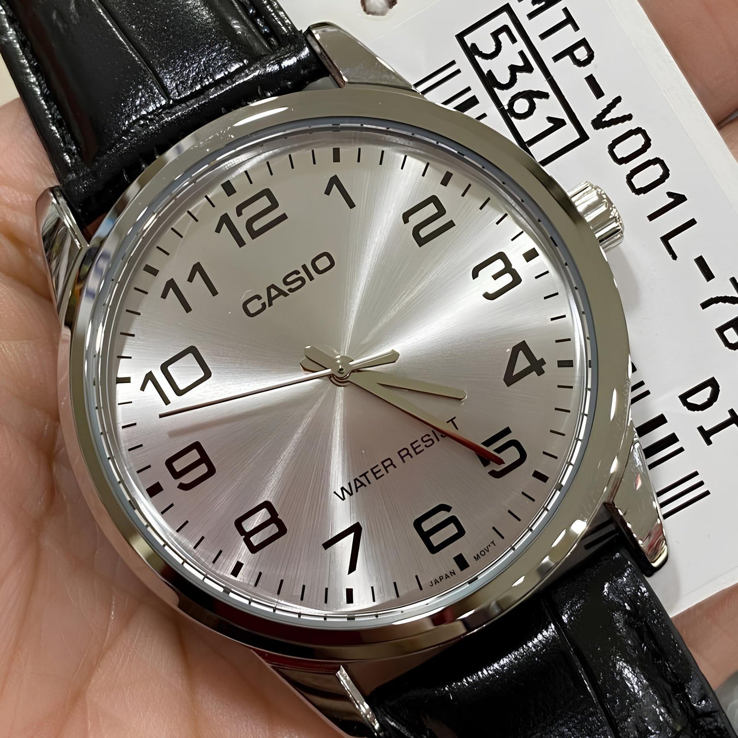 Reloj Mtp-V001l-7b Hombre Analogo Cuero
