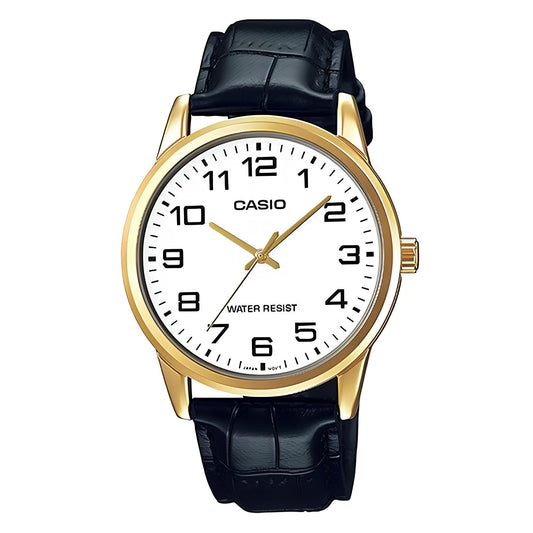 Reloj Mtp-V001gl-7b Hombre Analogo Cuero