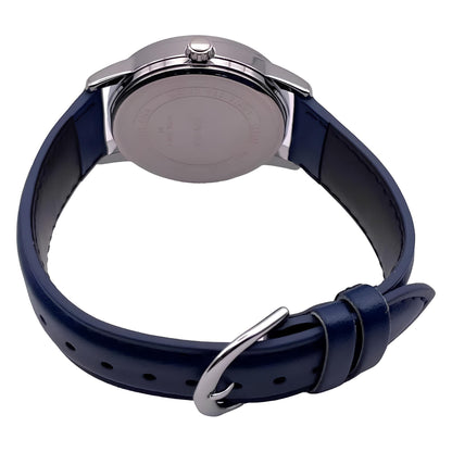 Reloj Mtp-V002l-2b3 Hombre Analogo Cuero