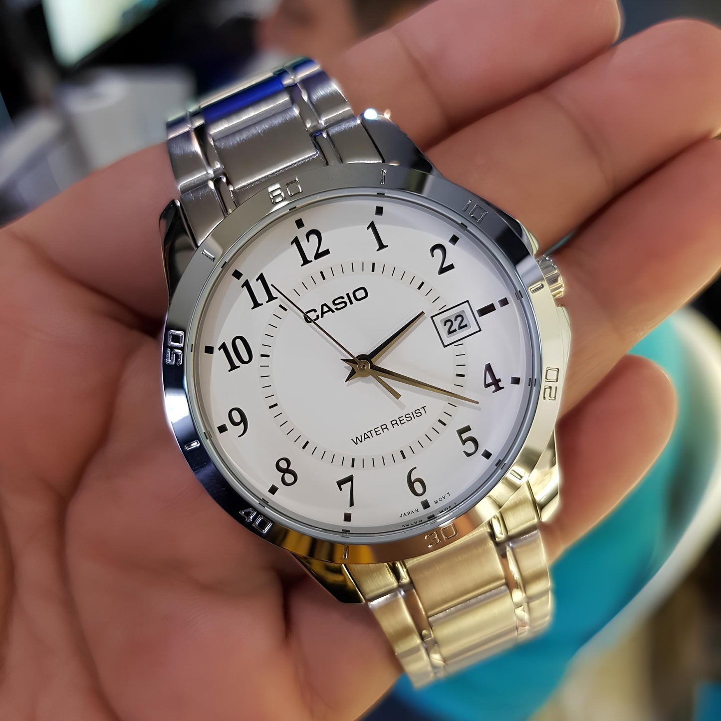 Reloj Mtp-V004d-7b Hombre Analogo Metal